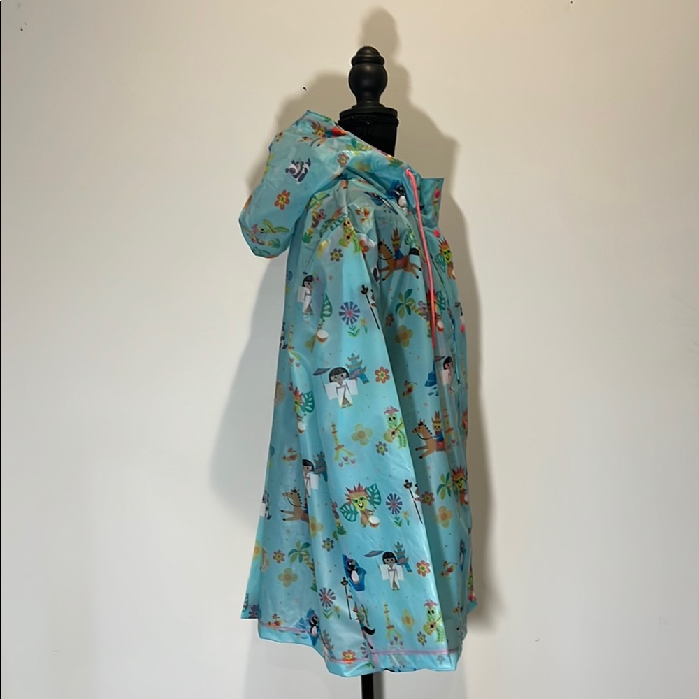 Disney Light Blue Character Pattern Raincoat - Picture 4 of 5